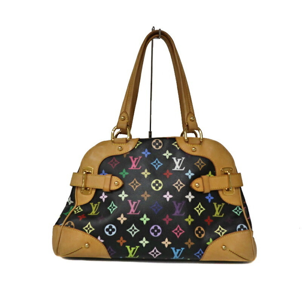 LOUIS VUITTON Claudia Multicolor Noir Black Handbag Tote Bag